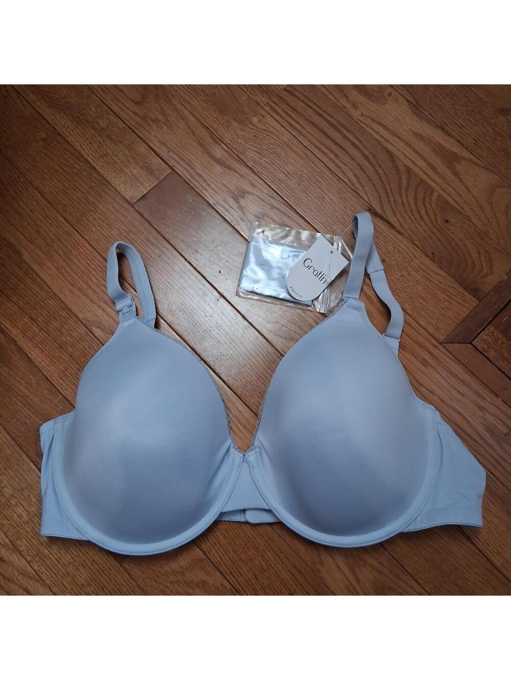 Gratin Padded Nursing Bra Womens 40C Opal Gray Underwire Adjustable Straps NWT
